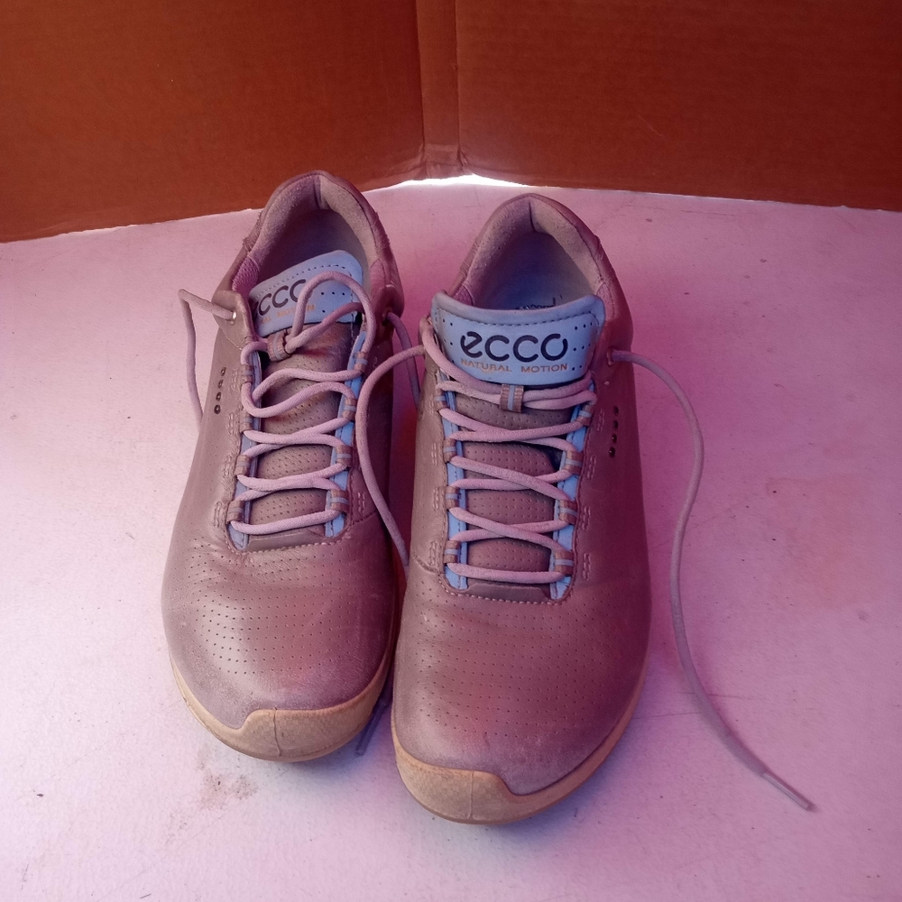Ecco golf shoes natural motion size 8 biom yak leather no insoles